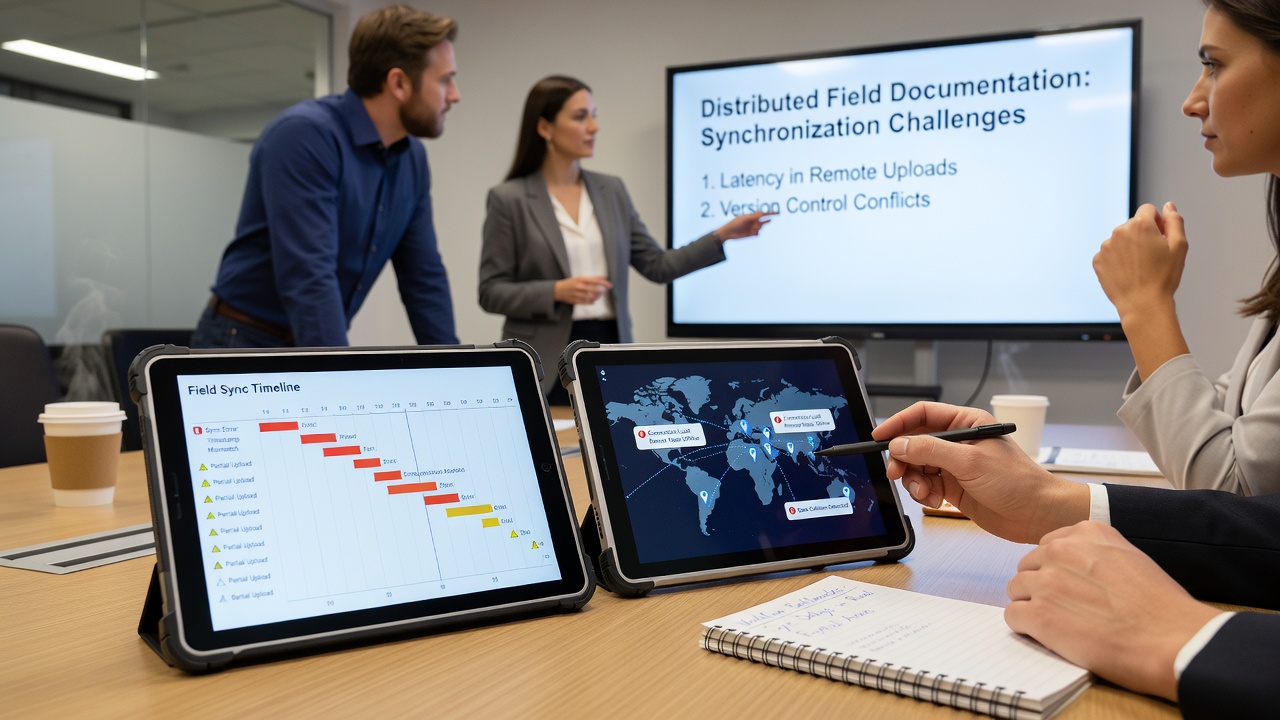 Examining Mobile Synchronization Challenges in Distributed Field Documentation Workflows